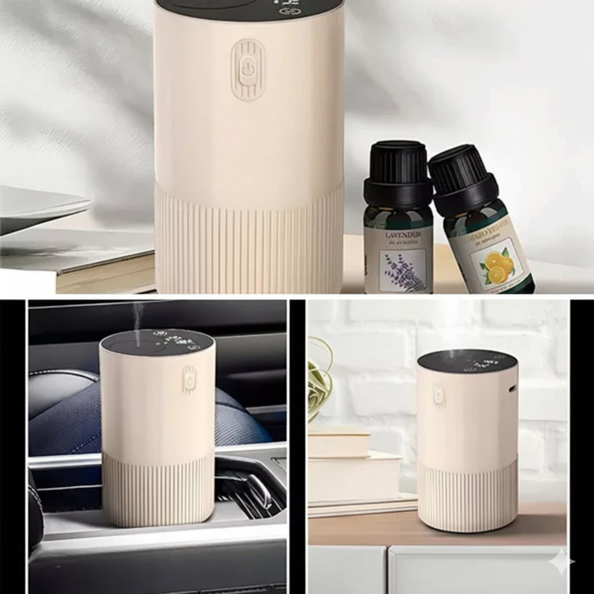 AuraEase | Portable Diffuser – Rechargeable Quiet Mist – 10 ml Silent Timer – Relaxing Aromatherapy for Sleep Stress Relief Office Travel