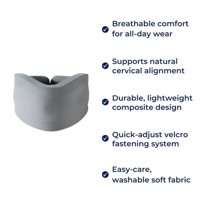 ComfortAlign | Cervical Collar Neck Brace – Pain Relief & Posture Support – Soft Foam Breathable Padding – Adults with Neck Pain Relief