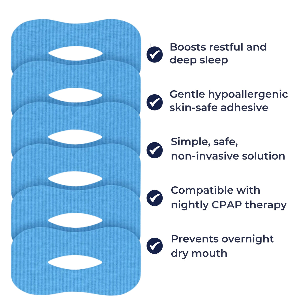 SilentEase | Anti-Snoring Mouth Tape – Snoring Reduction – Hypoallergenic & Breathable – Improve Sleep Quality & Prevent Dry Mouth