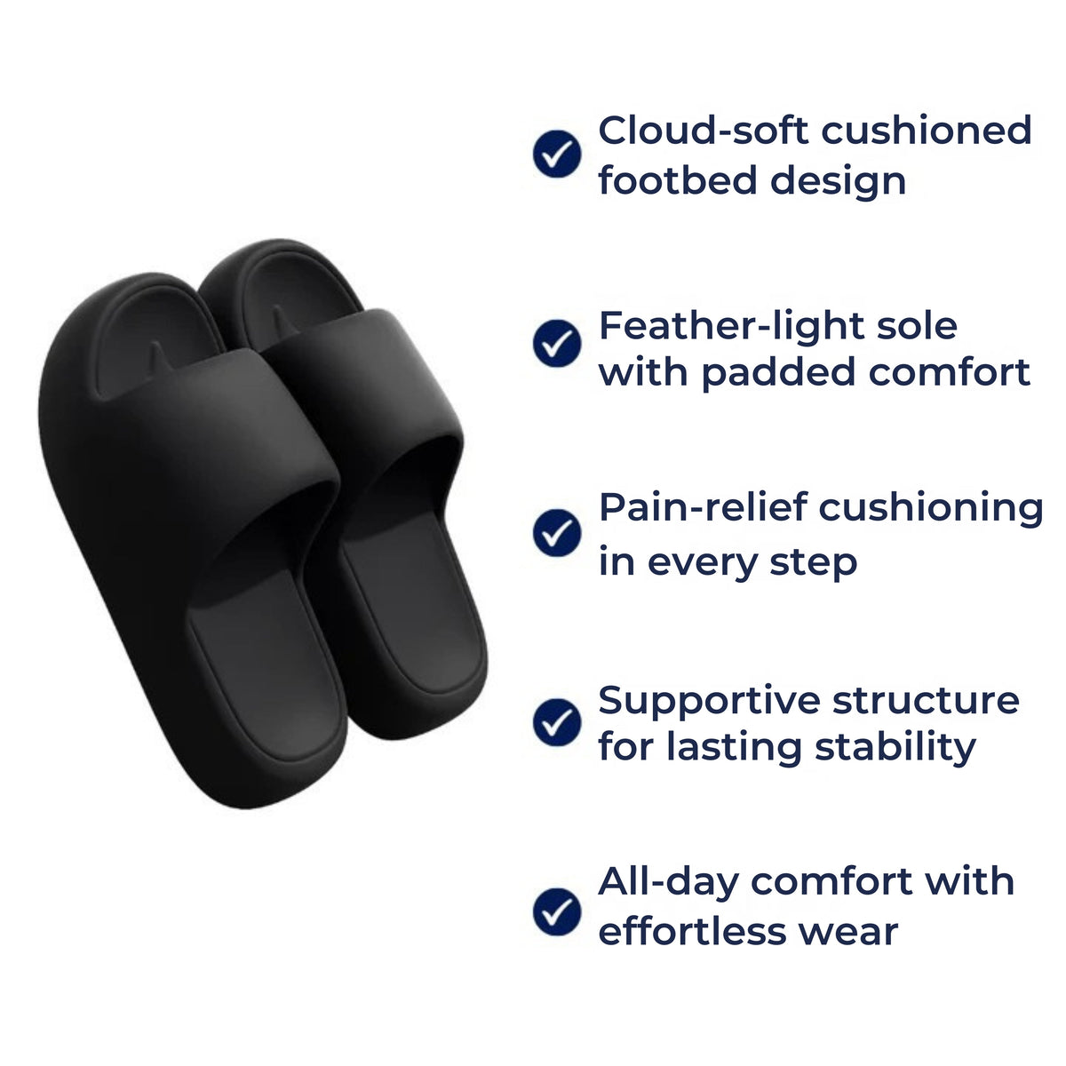 CloudStep | Platform Summer Slides – Cloud-Soft Cushioning – Lightweight Padded Sole – Pain Relief – Supportive – All-Day Comfort for Women