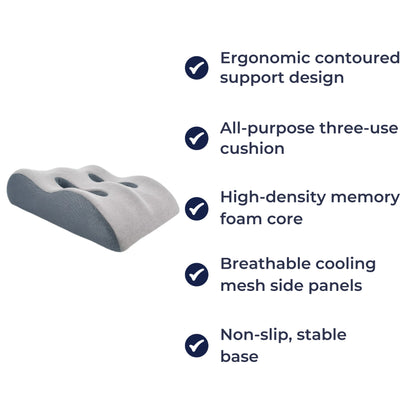 ElevateEase | Leg Elevation Pillow – Improve Circulation & Swelling Relief – Memory Foam with Breathable Cover – Tired Legs Support