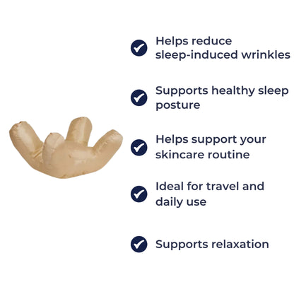 SkinRest | Anti Wrinkle Face Pillow – Cooling Memory Foam – Contoured Pressure Relief – Side Back Stomach Sleepers