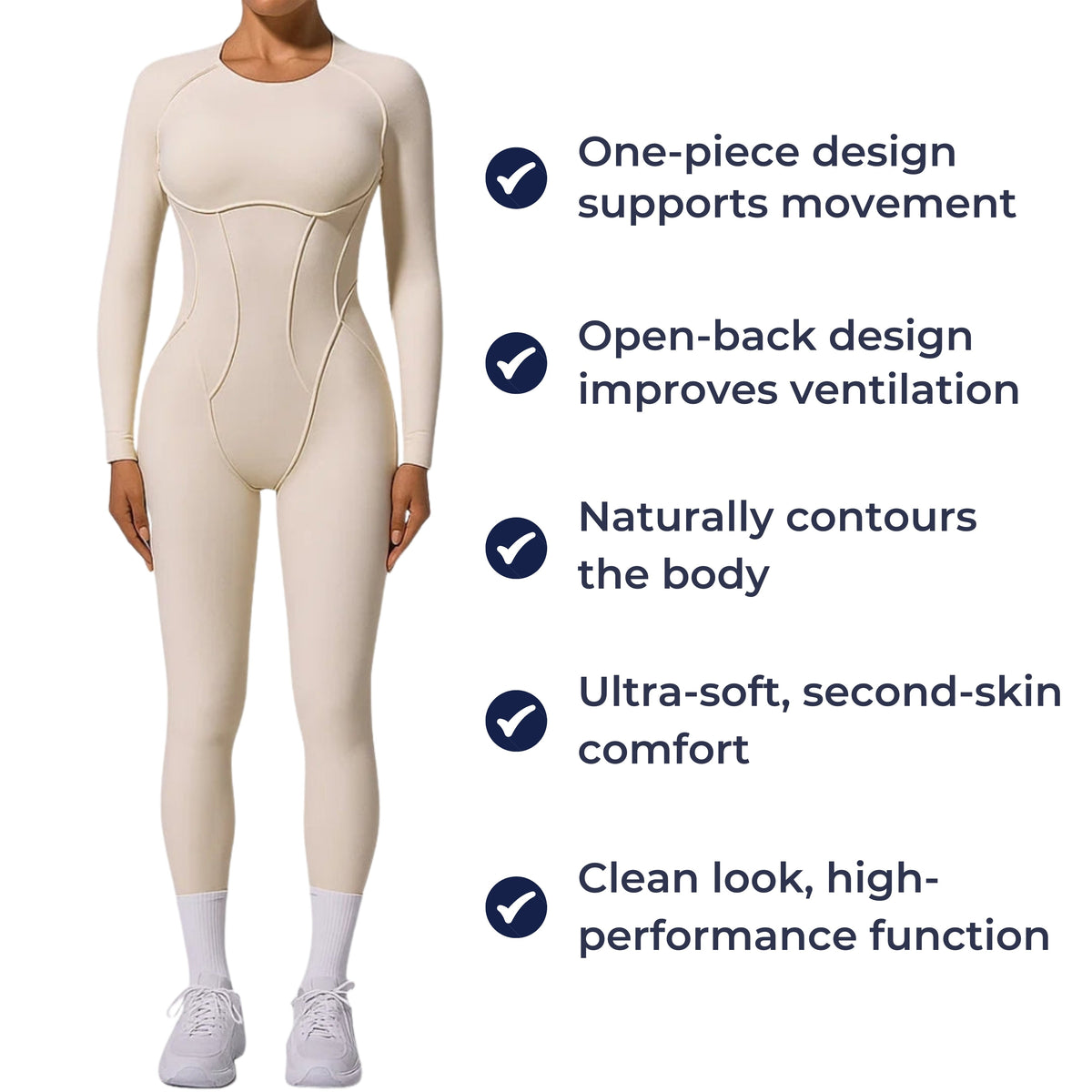 FitCurve | Women’s Fitness Bodysuit – Open Back Ventilation – Breathable Lightweight Fabric – Stay Cool, Move Freely, Train Harder