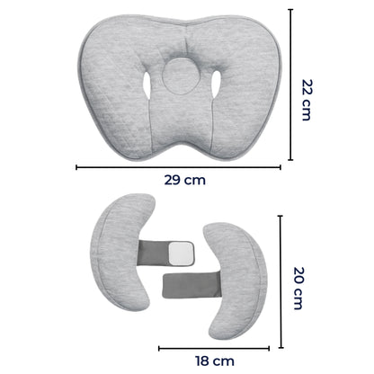 SnugNest | Baby Car Seat Head Support Pillow – Prevents Head Flop – Breathable Cotton – For Newborns and Infants