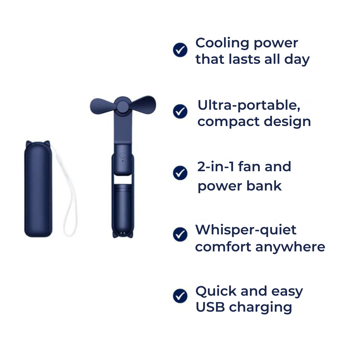 CoolMate | Portable Mini Fan – Long Battery Life – Foldable & Silent – Stay Cool Anywhere – Ideal for Travel, Festivals, Office & Camping
